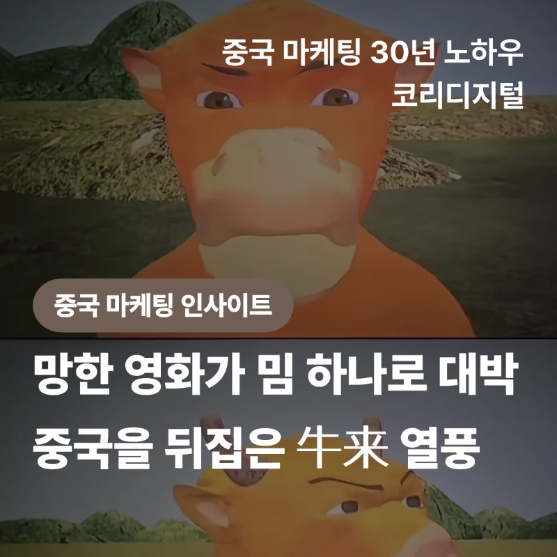 [중국 마케팅 인사이트] 망한 영화가 밈 하나로 대박 중국을 뒤집은 《牛来》 열풍.png