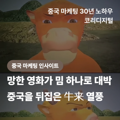 [중국 마케팅 인사이트] 망한 영화가 밈 하나로 대박 중국을 뒤집은 《牛来》 열풍.png